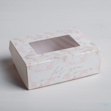 Confectionery packaging, boxing box “For You”, 10 x 8 x 3.5 cm