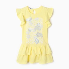 Dress for girls, yellow color, height 98 cm