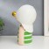 Polystone souvenir "Baby in a white baseball cap, with a gold bubble" Green strip 26x15x18 cm
