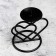 Bener "Valentine 3" Metal per 1 candle, 10x10.7 cm, black