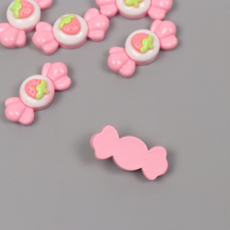 Decor for creativity plastic "Strawberry candy" set 6 Sh 1.5x3x1 cm-1