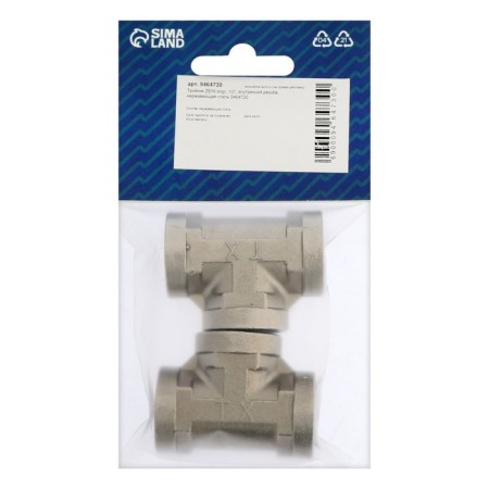The tee of Zein, 1/2 ", internal thread, stainless steel, packing 2 pcs.-3