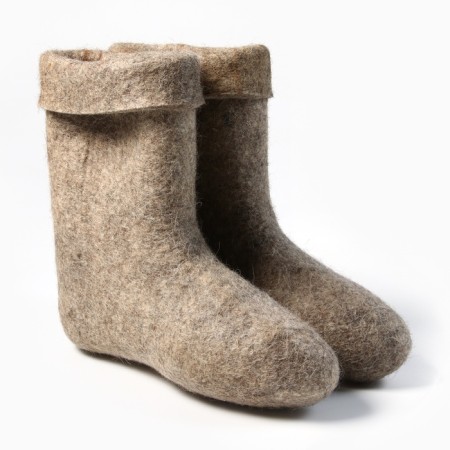 Men's boots with a bend, natural color, size 42