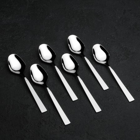 A teaspoon "Astra", h = 13.8 cm, thickness 2.5 mm, silver color-1