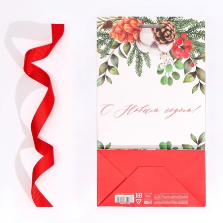 Gift package with the New Year's time tape, 13 x 23 x 7 cm, New Year-6