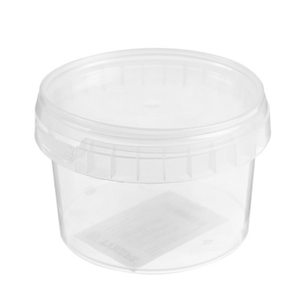 Polymer capacity, 0.28 l, transparent, with a lid, 1 pcs