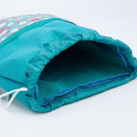 Back for shoes on a lace, "ZFTS", external pocket, turquoise color-2