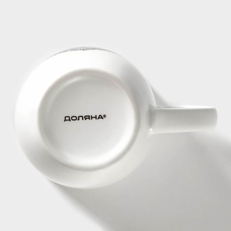 Porcelain share mug "Heart", 350 ml, white color-3