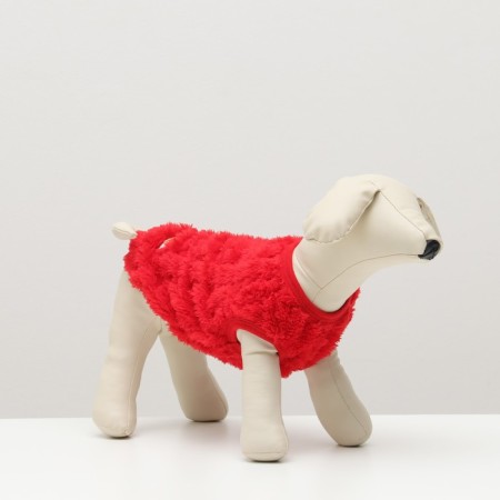 Knitted sweater, velor, size M (DS 30, Osh 27, OG 40 cm), red
