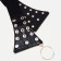 Women's belt, width 12 cm, on lightning, black color