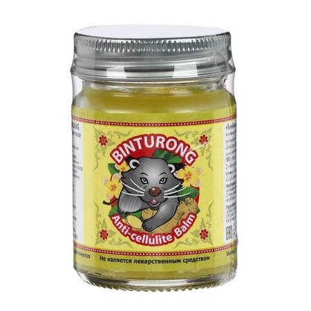 Yellow anti-cellulite balm Binturong Anti-Cellite with turmeric and ginger, 50 g
