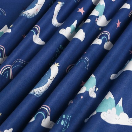 Printed fabric "I love you to the moon and vice versa" Sh.160 cm, satin, 100% cotton-5