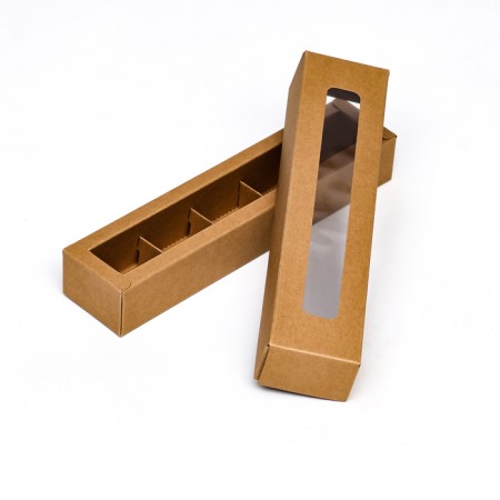 Folding box for 5 sweets, craft, 5 x 22 x 3.5 cm. Set 5 pcs.-4