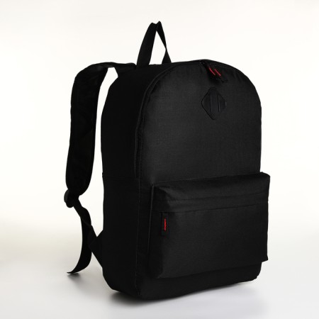 Youth backpack with lightning, external pocket, black color-2