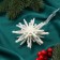 Jewelry decoration "Volumetric star" 10x10 cm, white overflow