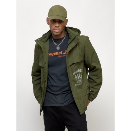 Sports male jacket, size 54, khaki color-5