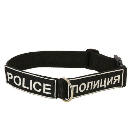 Kaponnoye collar with a patch, fastx, half -ring in the middle, Osh 40 x 3 cm, mix of flowers