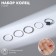 Ring set 5 pieces "perfect fingers" pattern, red-silver color