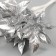Artificial plant for creativity "sharp leaves" 1 bouquet = 6 branches silver 13 cm