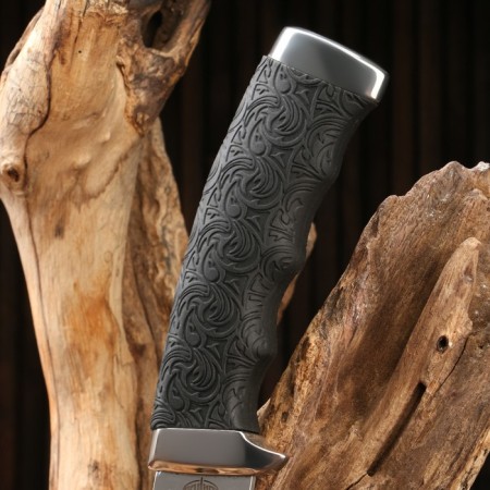 The hunting knife "Ples" steel - 95x18. Handle - steel / rubber, 25 cm-4
