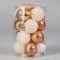 Set of balls plastic D-4 cm, 16 pcs "Isabelle" patterns, white gold