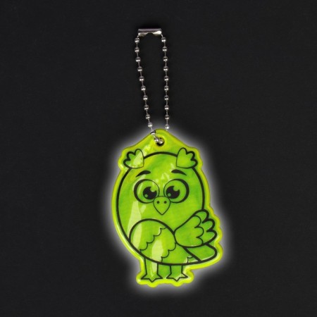 The reflective element "owl", bilateral, 4.2 × 6 cm, color mix-3