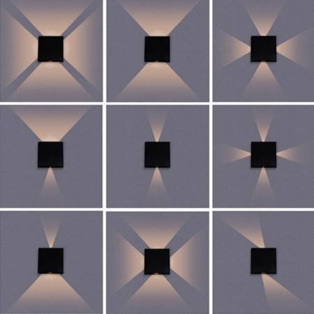 Facade lamp Arte Lamp Algol A1445al-4BK, LED, 4x1 W, 3x12x12 cm, 100 lm, black-1