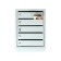 Mailing box multi -sectional, 5 sections, with the back wall, gray, Mix door