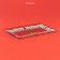 Glass rectangular shade of "Happy New Year", 24.6 × 14.7 cm, red red color