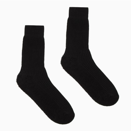 Men's socks with a terry followed, the color is black, size 29