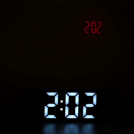 Electronic desktop watches, with an alarm clock, thermometer, projection, white numbers, 19.2x6.5cm-6