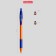 Ballic handle Erich Krause R-301 Orange Matic & Grip, Automat, Blue Blue, 0.7 mm