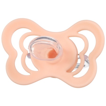 Nipple - orthodontic dummy, silicone, +6 months, with a holder, pink color-5