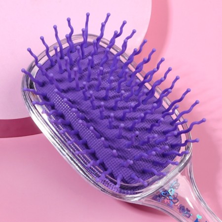 The comb is massage, wide, 6 × 18 cm, purple color-4