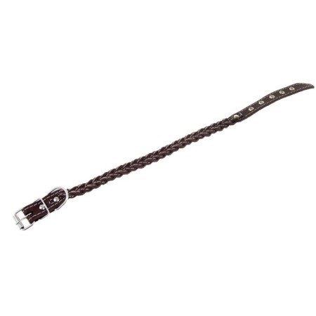 Collar leather wicker, 42 x 2 cm, Osh 35-45 cm, Mix of flowers-3