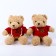 Soft toy "Bear" in a sweater, 30 cm, red color