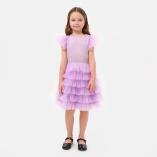 Dress for girls with wings Kaftan, size 34 (122-128), lilac color