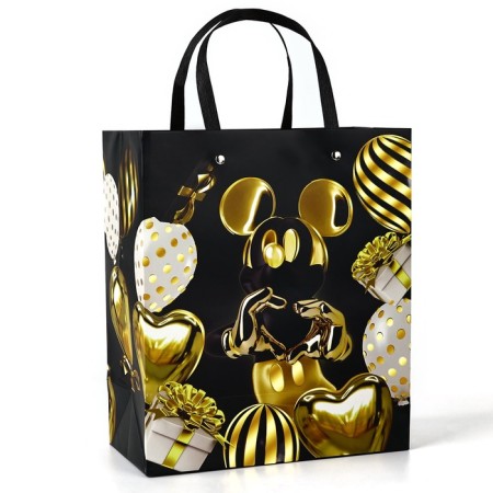 Gift package laminated with embossing "Live bright!", Mickey Mouse, 23x27x11.5 cm