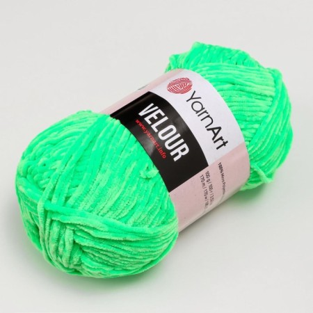 Yarn "Velour" 100% micropoliester 170m/100g (861 yards green)-4