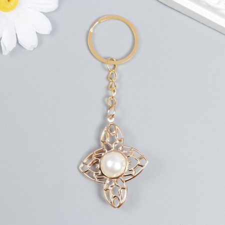 Breek Metal "Cross" Pearl, gold 5x4 cm