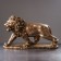 Figure "Leo Walking" left, bronze, 73x23x43cm