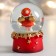 Souvenir Polystone Water Ball "angel in red with a star" 4.5x4x6.5 cm