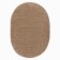 Frieze carpet "Sheggy", light-coffee color, oval 200x300 cm