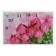 Carty clock is wall-mounted, interior "pink roses", silent, 30 x 20 cm