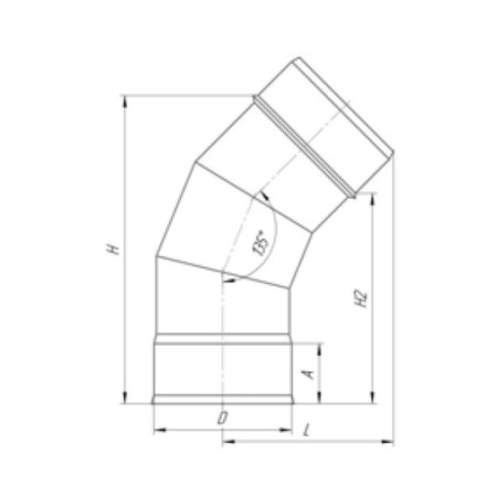 Removing 135 °, D 120 mm, stainless steel 0.5 mm-1