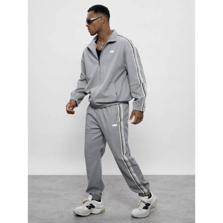Male tracksuit, size 56, gray color-1