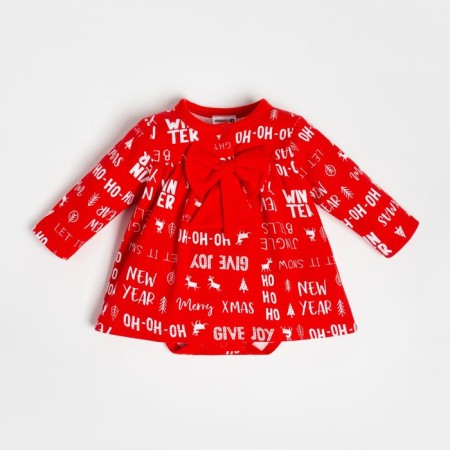 Body dress I am "Joy", height 80-86 cm, red