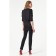 Female trousers, size 42, black color, white