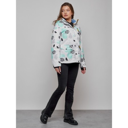 Ski jacket female, size 48, gray color-13