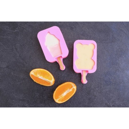 Form for ice cream shares "Mishutka", silicone, 14 × 8 × 2.5 cm, pink color-10